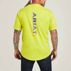 ARIAT Rebar Workman Logo T-Shirts Lot of 2 Men's Large L Sulphur Spring NWT